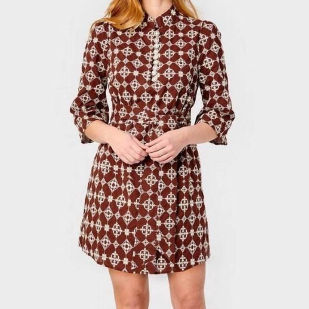 Chic Long Sleeve Geometric Dress - Picture 9 of 12